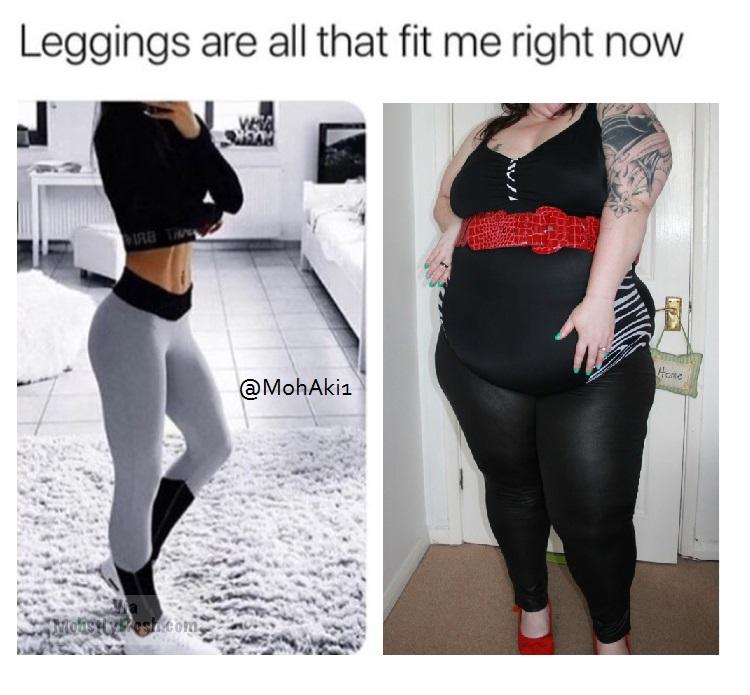dank meme outfits with gray leggings - Leggings are all that fit me right now
