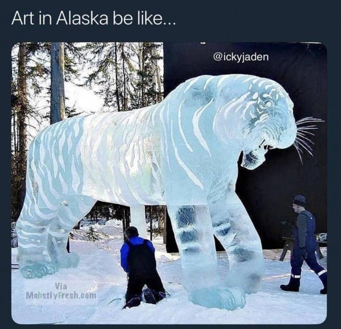ice tiger - 'Art in Alaska be ... Via MohstlyFresh.com