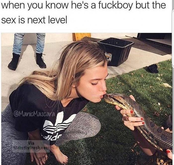 alissa violet and snake - when you know he's a fuckboy but the sex is next level Via nichstlyFresh.com