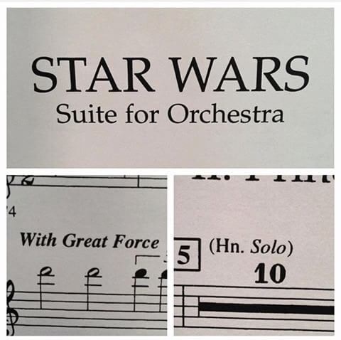 music puns - Star Wars Suite for Orchestra Lil With Great Force 7 Hn. Solo 10