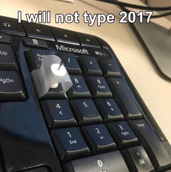 Humour - will not type 2017 Microsoft Up PgDn