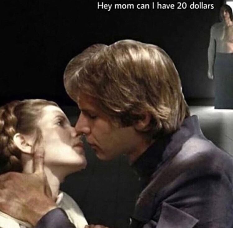star wars han and leia - Hey mom can I have 20 dollars