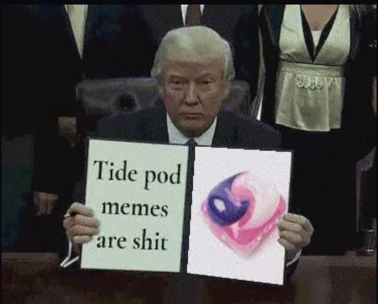 covfefe trump gif - Tide pod memes are shit
