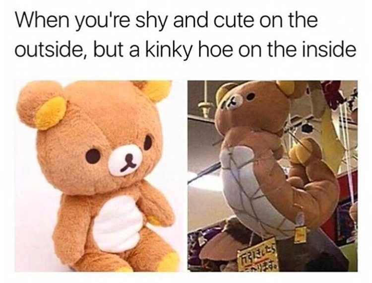 you re shy and cute - When you're shy and cute on the outside, but a kinky hoe on the inside Tes