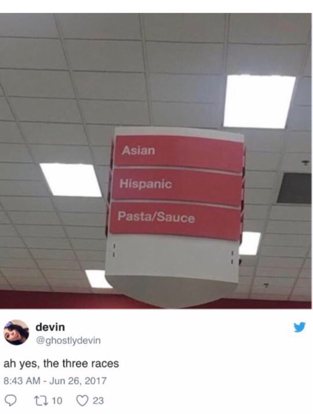 angle - Asian Hispanic PastaSauce devin devin ah yes, the three races 22 10 23