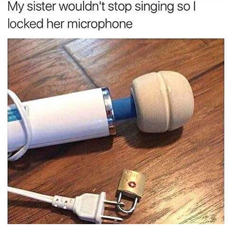 my sister wouldn t stop singing so - My sister wouldn't stop singing sol locked her microphone