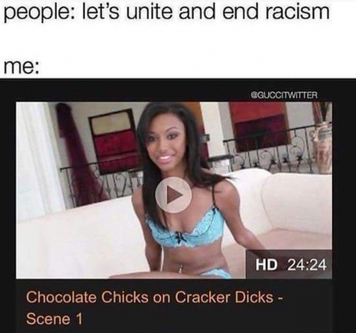video - people let's unite and end racism me Hd Chocolate Chicks on Cracker Dicks Scene 1