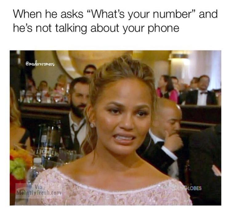 chrissy teigen crying - When he asks What's your number" and he's not talking about your phone Slobes Mohstly Fresh.com