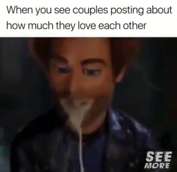 you see couples meme - When you see couples posting about how much they love each other See More