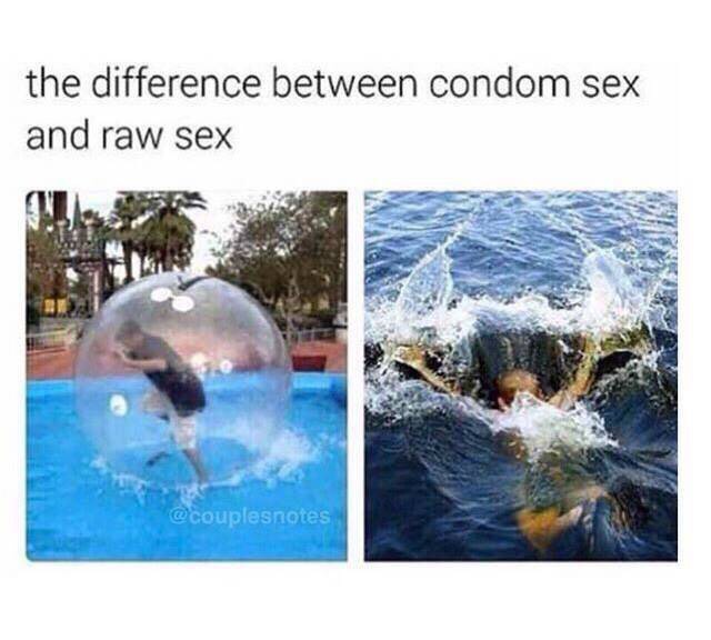 condom vs raw - the difference between condom sex and raw sex