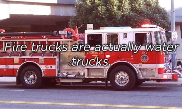fire trucks - Enging & Fire trucks are actually water trucks.