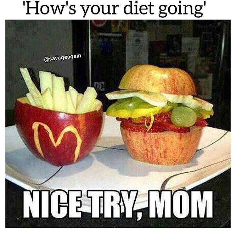 nice try mom - 'How's your diet going' NiceTry, Mom
