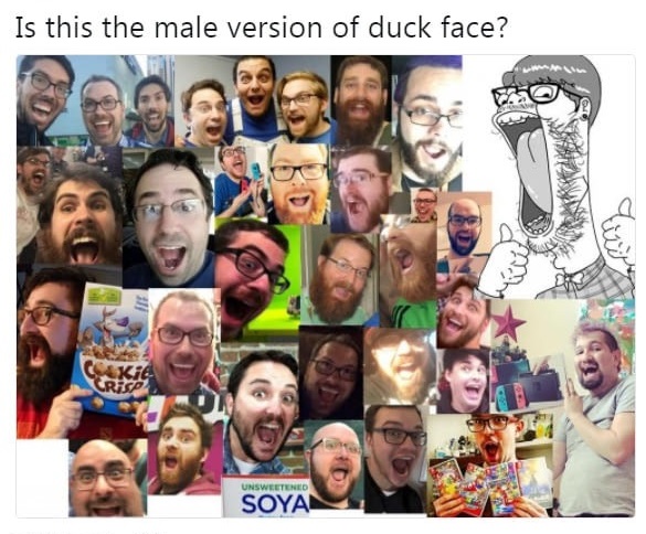 nu male face - Is this the male version of duck face? Unsweetened Soyai