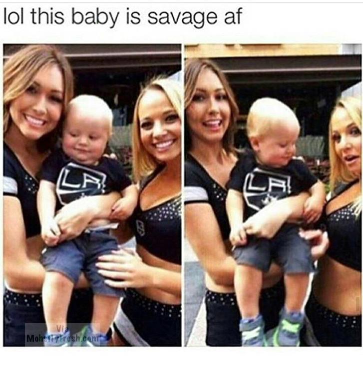 memes - men will be men baby - lol this baby is savage af Moher esh.com