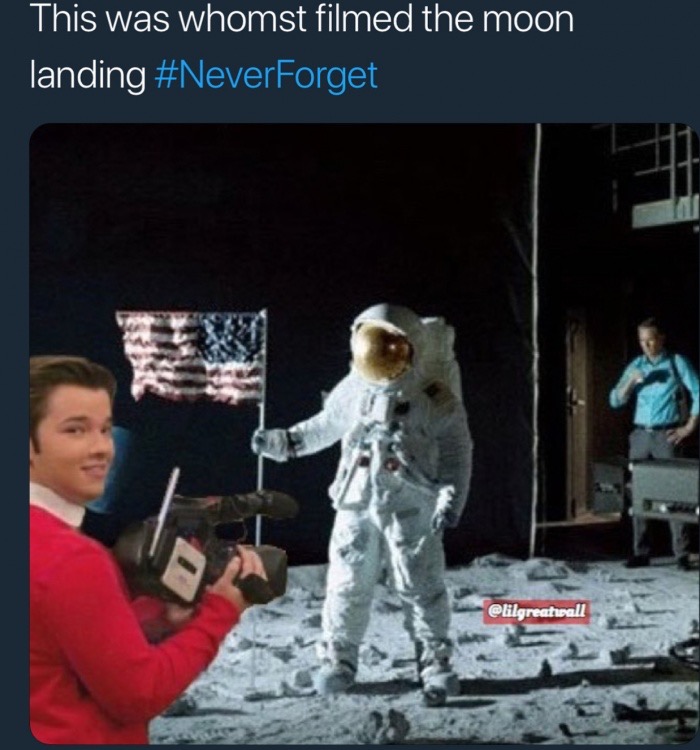 moon landing set - This was whomst filmed the moon landing Forget