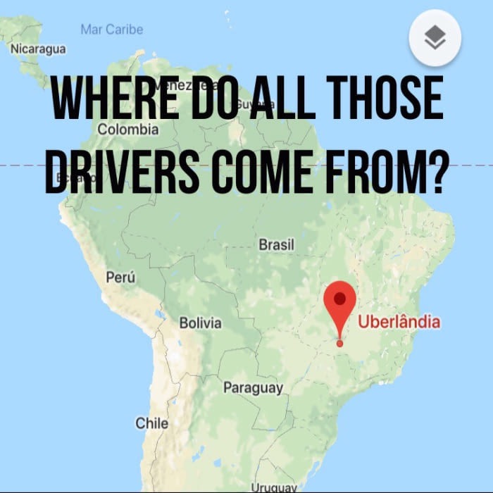 uber uberlandia meme - Mar Caribe Nicaragua Where Do All Those Drivers Come From? Colombia Brasil Per Bolivia Uberlndia Paraguay Chile Uruguay