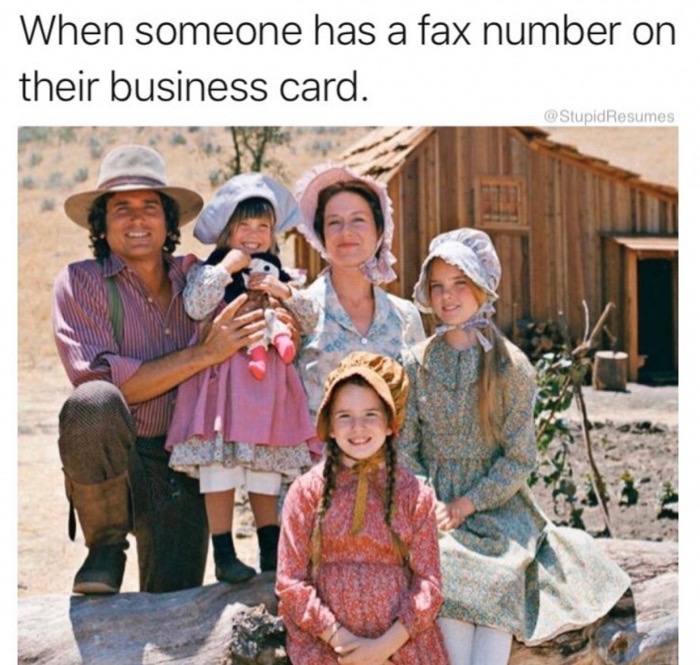 ingalls little house on the prairie - When someone has a fax number on their business card. Resumes