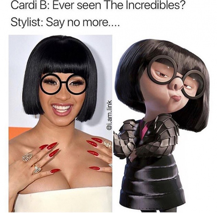edna mode luck favors the prepared - Cardi B Ever seen The Incredibles? Stylist Say no more.... .am.link >