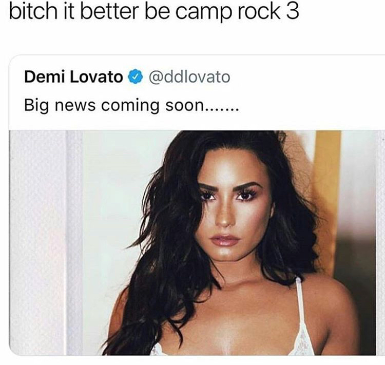 demi lovato white lingerie - bitch it better be camp rock 3 Demi Lovato Big news coming soon.......