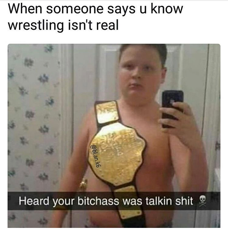heard you were talking shit meme - When someone says u know wrestling isn't real .an.k6 Heard your bitchass was talkin shit 2