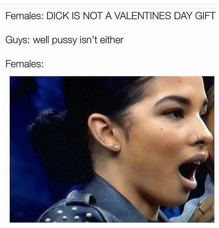 meme - caudwell children - Females Dick Is Not A Valentines Day Gift Guys well pussy isn't either Females