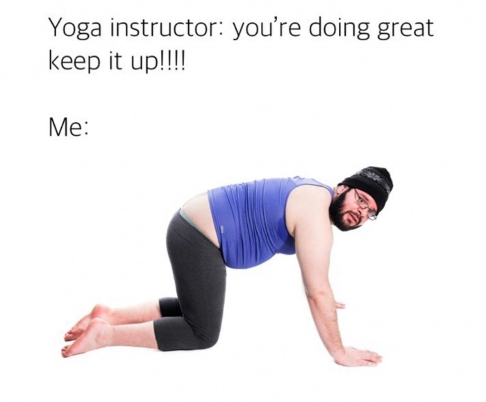 do guys wear to yoga - Yoga instructor you're doing great keep it up!!!! Me