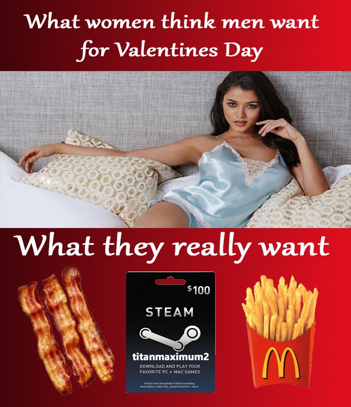 men want for valentine's day - What women think men want for Valentines Day What they really want $100 Steam 0 titanmaximum2 Download And Play Your Favorite Pc Mac Games best sellers, indie hits, conual favorites. more