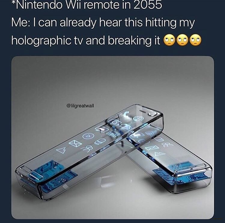 news samsung - Nintendo Wii remote in 2055 Me I can already hear this hitting my holographic tv and breaking it 99
