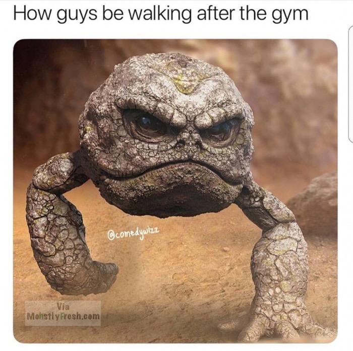 realistic pokemon - How guys be walking after the gym Via Mohstly Fresh.com