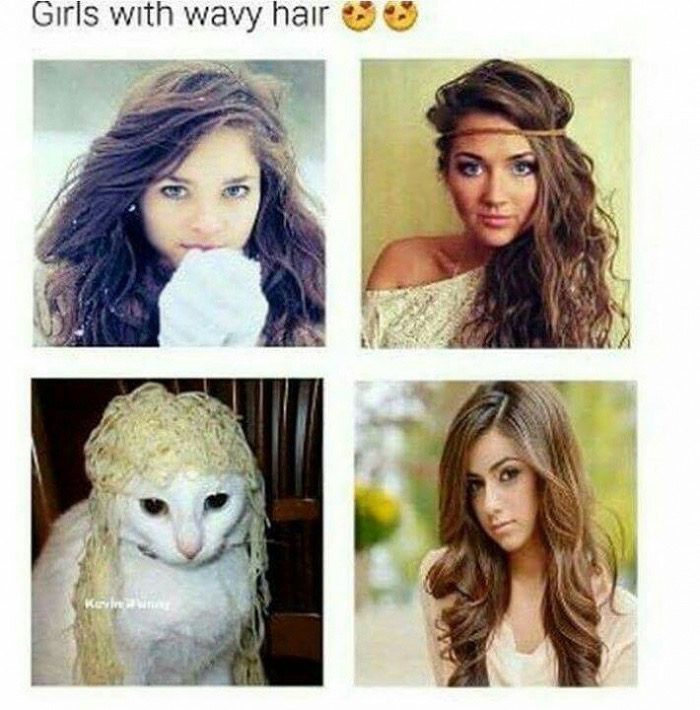 Humour - Girls with wavy hair