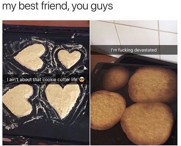 aint about that cookie cutter life - my best friend, you guys I'm fucking devastated I ain't about that cookie cutter life