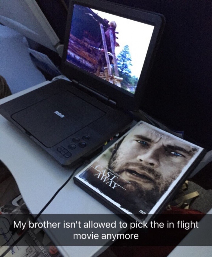 electronics - My brother isn't allowed to pick the in flight movie anymore Anaal 201