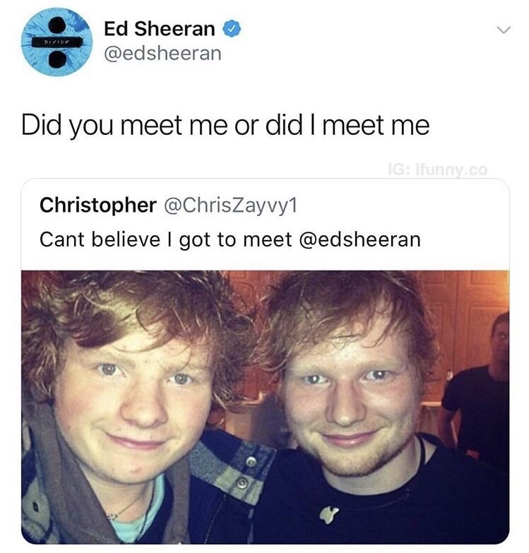 Ed Sheeran meet his doppleganger