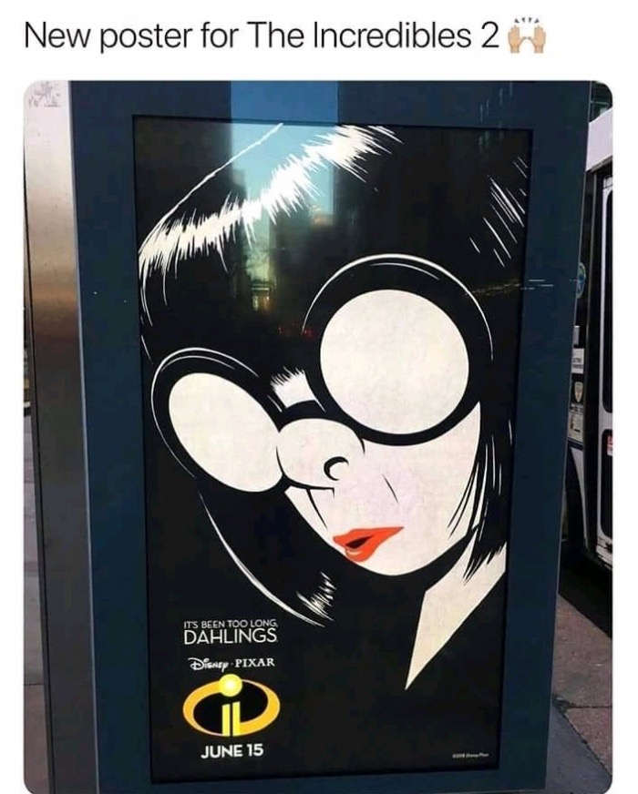 cool movie poster for Incredibles 2