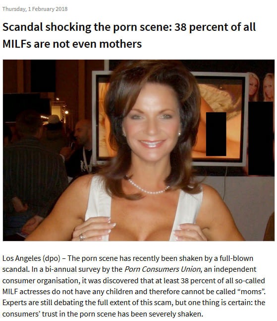 Fun fact that most MILFs in porn are not mothers