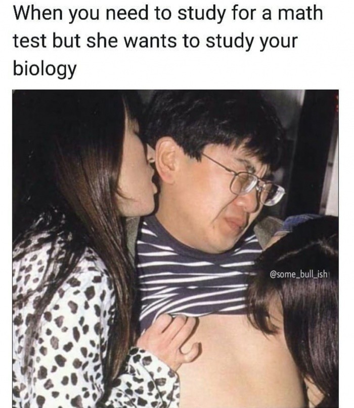 dank meme ladies no i haven t finished my math homework yet - When you need to study for a math test but she wants to study your biology