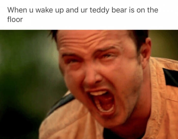 dank meme lemming on a spoon - When u wake up and ur teddy bear is on the floor