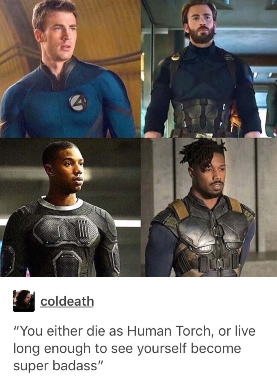 captain america killmonger human torch - coldeath "You either die as Human Torch, or live long enough to see yourself become super badass"