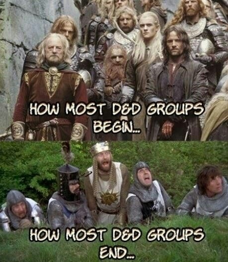 lord of the rings - How Most Ded Groups Begn...! How Most Ded Groups End...