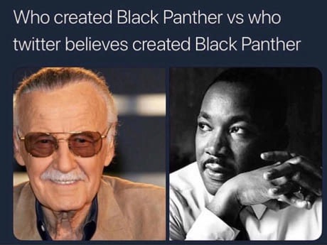 martin luther king jr - Who created Black Panther vs who twitter believes created Black Panther
