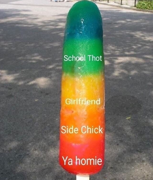 homie popsicle meme - School Thot Girlfriend Side Chick Ya homie