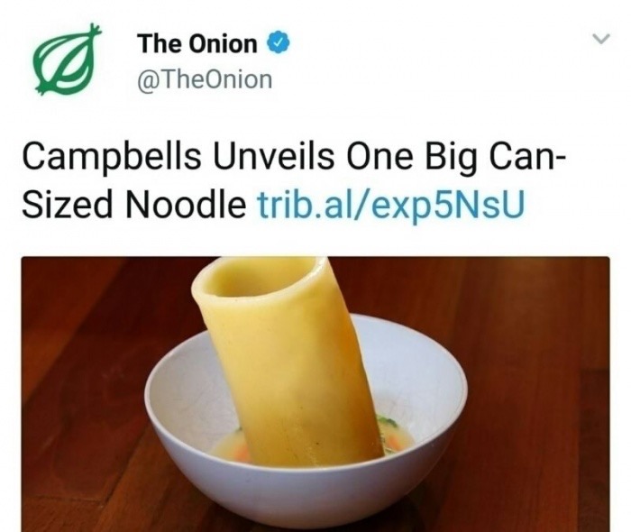 big noodle - The Onion Campbells Unveils One Big Can Sized Noodle trib.alexp5NsU