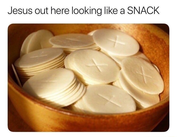 communion wafers - Jesus out here looking a Snack