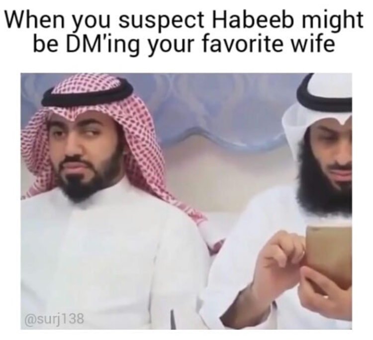 funny like gif - When you suspect Habeeb might be Dm'ing your favorite wife