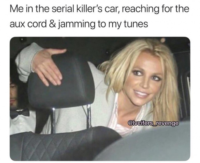 britney spears leaving hollywood beauty awards 2018 - Me in the serial killer's car, reaching for the aux cord & jamming to my tunes