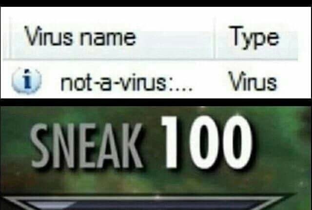 virus not a virus - Virus name Type Virus i notavirus... Sneak 100