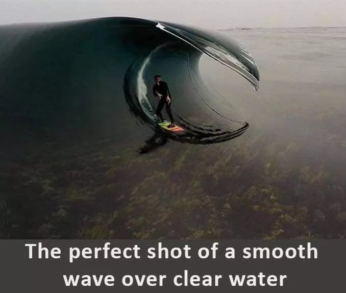 Thursday meme about windsurfing meme - The perfect shot of a smooth wave over clear water