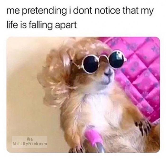 me pretending i don t notice that my life's falling apart - me pretending i dont notice that my life is falling apart Via MohstlyFresh.com