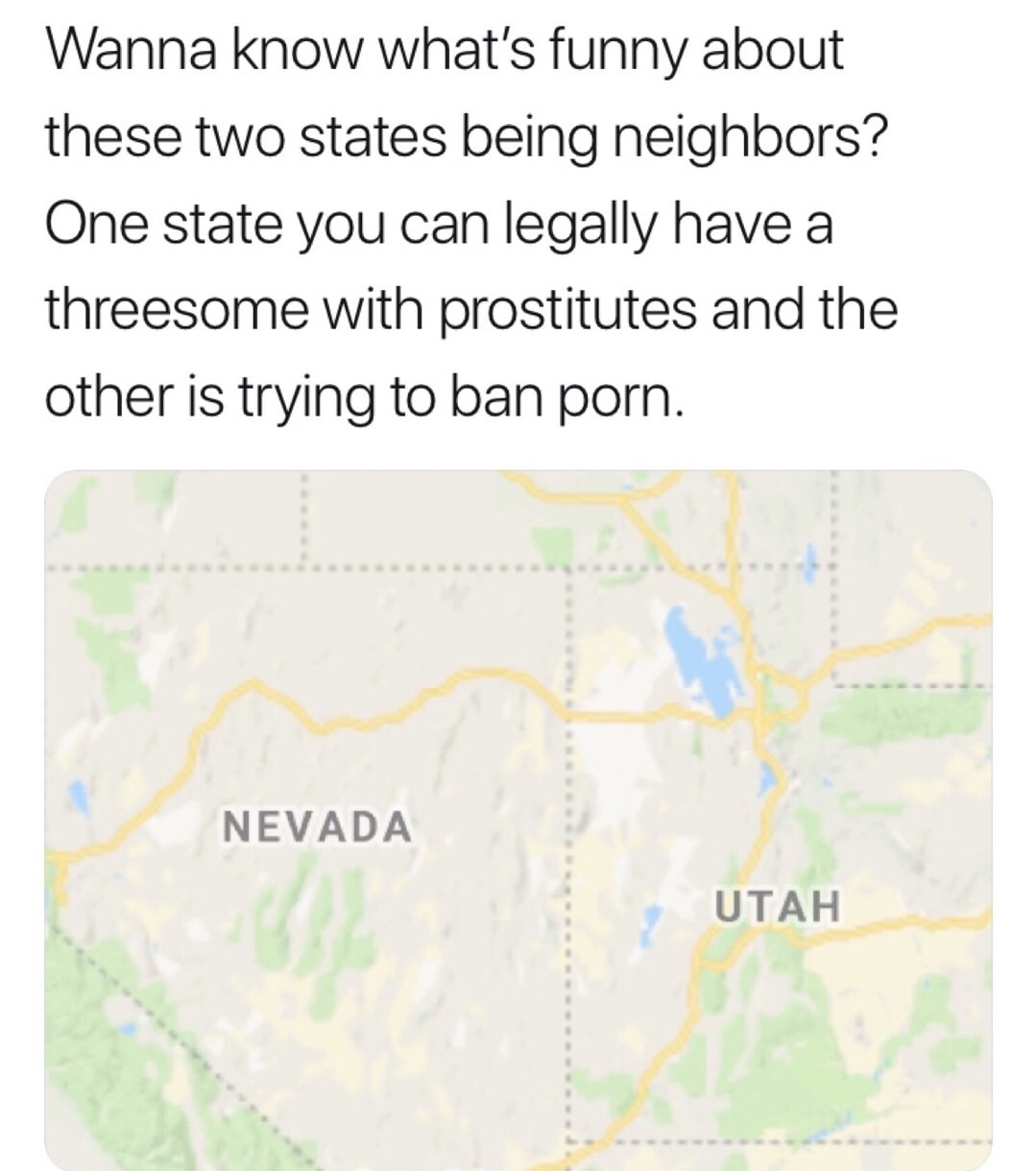 institute for integrative nutrition - Wanna know what's funny about these two states being neighbors? One state you can legally have a threesome with prostitutes and the other is trying to ban porn. Nevada Utah