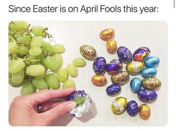 easter egg april fool - Since Easter is on April Fools this year